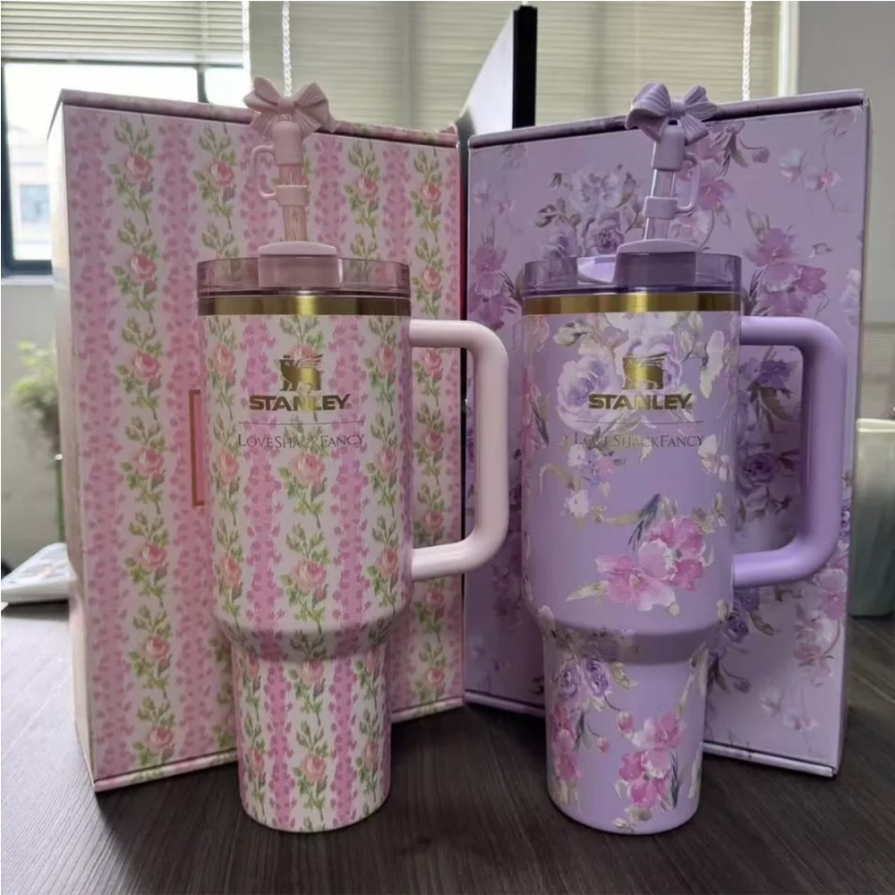 Stanley × Love Shack: Stanley Set Tumblers (2) Exclusive Pink/green & Purple